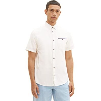 TOM TAILOR Herrskjorta, 1036236, 10332-Off White, M, 10332 – Benvit, M TOM TAILOR Herrskjorta, 1036236, 10332-Off White, M, 10332 – Benvit, M