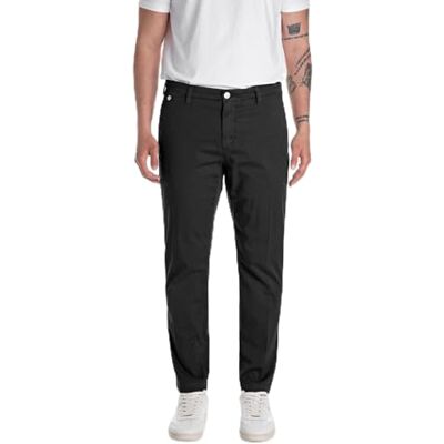 Replay Herr regular fit chinos jeans Benni X-Lite Plus, 098 svart, 27W / 30L Replay Herr regular fit chinos jeans Benni X-Lite Plus, 098 svart, 27W / 30L