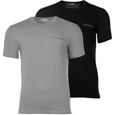 Giorgio Armani Herr CORE Logoband 2-pack rund hals t-shirt svart L Giorgio Armani Herr CORE Logoband 2-pack rund hals t-shirt svart L