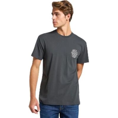 Lee T-shirt för män, Tvättad svart, L Lee T-shirt för män, Tvättad svart, L