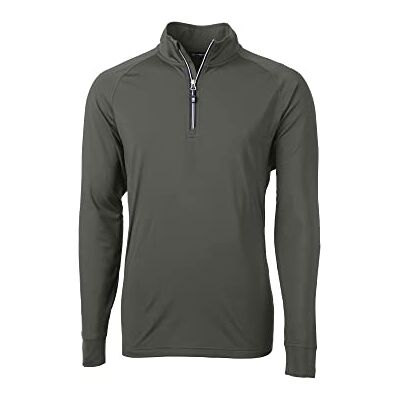 Cutter & Buck mäns Adapt Eco Knit Stretch Återvunnen Långärmad Pullover Skjorta med kvarts dragkedja, Polerad, 2X Cutter & Buck mäns Adapt Eco Knit Stretch Återvunnen Långärmad Pullover Skjorta med kvarts dragkedja, Polerad, 2X