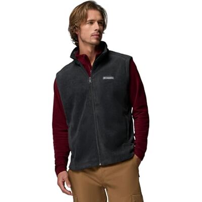Columbia För Män Steens Mountain väst Fleeceväst, Charcoal Heather, L Columbia För Män Steens Mountain väst Fleeceväst, Charcoal Heather, L
