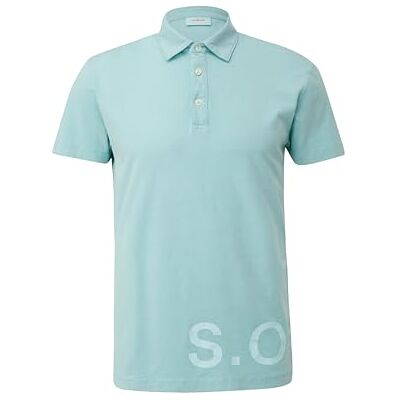 s.Oliver pikétröja för män med märkestryck, Blå 6040, XL s.Oliver pikétröja för män med märkestryck, Blå 6040, XL