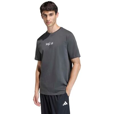 adidas Mezczyzni COFFEE CAFE DONUT BOX GRAPHIC T-SHIRT, grey six, S adidas Mezczyzni COFFEE CAFE DONUT BOX GRAPHIC T-SHIRT, grey six, S