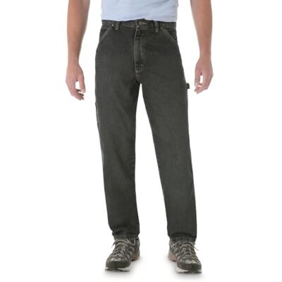 Wrangler Stor robust snickarjeans för män, Mörk kvarts, 46W x 32L Wrangler Stor robust snickarjeans för män, Mörk kvarts, 46W x 32L