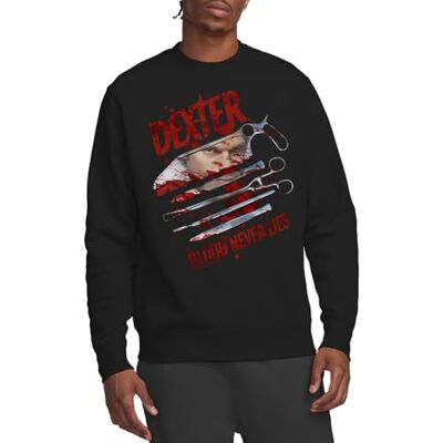 Dexter Blood Never Lies Crew sweatshirt, svart, XX-Large, Svart, XXL Dexter Blood Never Lies Crew sweatshirt, svart, XX-Large, Svart, XXL