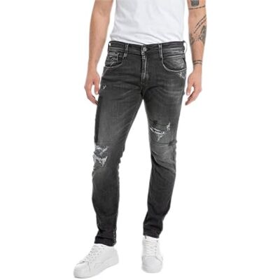 Replay Anbass Maestro jeans för män, 097 Mörk grå, 27W / 30L Replay Anbass Maestro jeans för män, 097 Mörk grå, 27W / 30L
