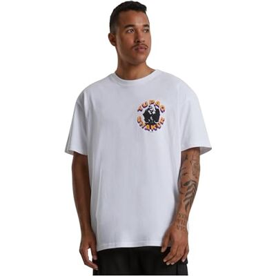 Tee herr t-shirt 2 st Toss it up oversize t-shirt, tryck t-shirt för män, överdimensionerad passform, streetwear, Vit, XXL Tee herr t-shirt 2 st Toss it up oversize t-shirt, tryck t-shirt för män, överdimensionerad passform, streetwear, Vit, XXL