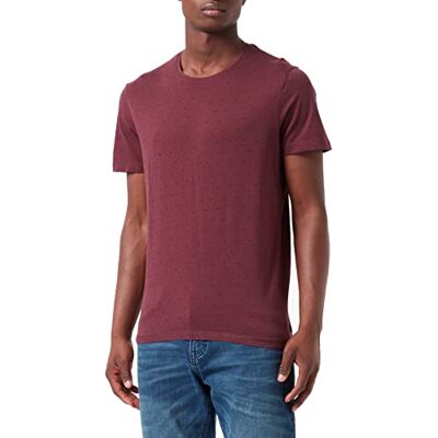 TOM TAILOR Herr T-shirt med heltäckande tryck 1032004, 29930 Wildberry Navy Minimal Print, XS TOM TAILOR Herr T-shirt med heltäckande tryck 1032004, 29930 Wildberry Navy Minimal Print, XS