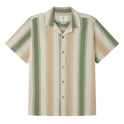 Springfield Jacquard Bowling Randig T-shirt för män, Horisont blå, L Springfield Jacquard Bowling Randig T-shirt för män, Horisont blå, L
