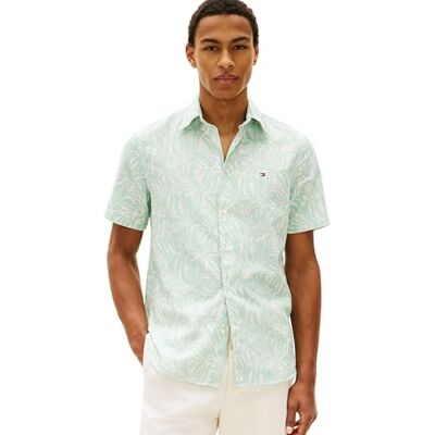 Tommy Hilfiger herr linneblandning PRT Rf Ss Camp MW0MW42459, grön, M Tommy Hilfiger herr linneblandning PRT Rf Ss Camp MW0MW42459, grön, M