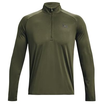 Under Armour herr Tröja Ua Tech 2.0 1/2 Zip, Marin Od grön, L Under Armour herr Tröja Ua Tech 2.0 1/2 Zip, Marin Od grön, L