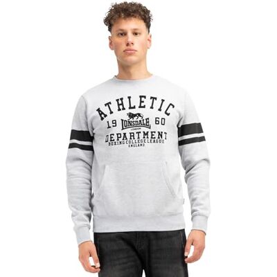 Lonsdale Glespin sweatshirt för män, Marl grå/svart, S Lonsdale Glespin sweatshirt för män, Marl grå/svart, S