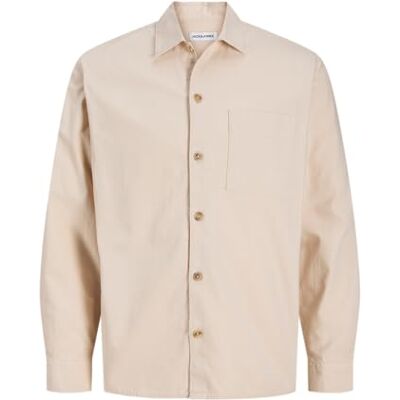 JACK & JONES Jjetristan Overshirt Ls Sn, Moonbeam, L JACK & JONES Jjetristan Overshirt Ls Sn, Moonbeam, L