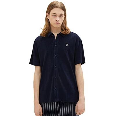 TOM TAILOR Denim Skjorta för män, 31872-Navy Stripe Towelling Jacquard, S, 31872 – Navy Stripe Towelling Jacquard, S TOM TAILOR Denim Skjorta för män, 31872-Navy Stripe Towelling Jacquard, S, 31872 – Navy Stripe Towelling Jacquard, S