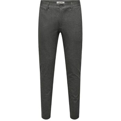 Only & Sons Onsmark Slim Check 020960 byxa, jet svart, 36W / 32L Only & Sons Onsmark Slim Check 020960 byxa, jet svart, 36W / 32L