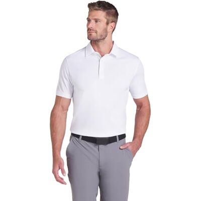 PUMA Pure 2.0 pikétröja för män, Vit glans, L PUMA Pure 2.0 pikétröja för män, Vit glans, L