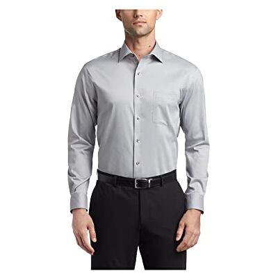 Van Heusen Herrar ultra-veckfri klassisk skjorta, grå (grå mist), 41 cm–42 cm hals 91 cm–94 cm ärmar Van Heusen Herrar ultra-veckfri klassisk skjorta, grå (grå mist), 41 cm–42 cm hals 91 cm–94 cm ärmar