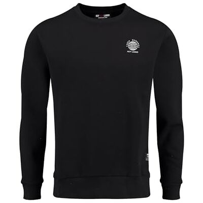KEY LARGO KEYLARGO Mäns försedda minnesstunder rund sweatshirt, Jet Black (1124), L KEY LARGO KEYLARGO Mäns försedda minnesstunder rund sweatshirt, Jet Black (1124), L
