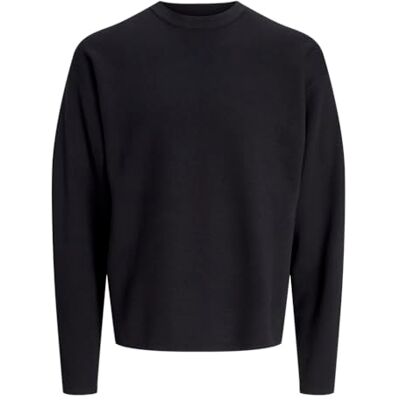 JACK & JONES JACK&JONES JJEURBAN stickad crew neck SN, svart, S JACK & JONES JACK&JONES JJEURBAN stickad crew neck SN, svart, S