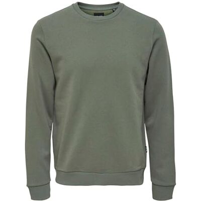 Only & Sons Onsceres Crew Neck Noos sweatshirt, Castor Gray, M Only & Sons Onsceres Crew Neck Noos sweatshirt, Castor Gray, M