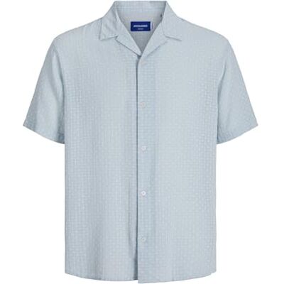 JACK & JONES Jorluke Acapulco Dobby AOP skjorta Ss, Skyway, L JACK & JONES Jorluke Acapulco Dobby AOP skjorta Ss, Skyway, L