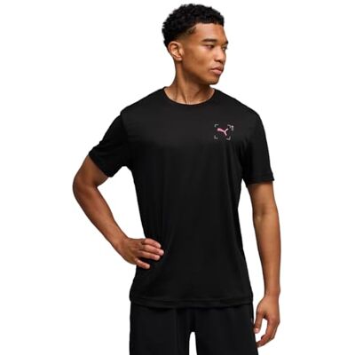 PUMA M Run Illustration Grafisk Tee Svart PUMA M Run Illustration Grafisk Tee Svart