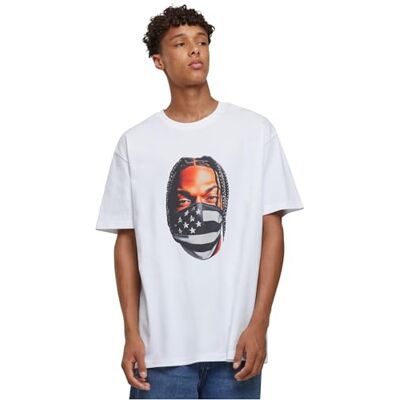 Psycho Man oversize Tee, Vit, XXL plus size tall Psycho Man oversize Tee, Vit, XXL plus size tall