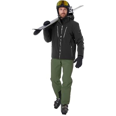 Killtec Skidbyxor/funktionella byxor för män med avtagbara remmar, kantskydd, snöfall och benventilation, KSW 82 MN SKI PNTS, skogsgrön, 3XL, 43443-000 Killtec Skidbyxor/funktionella byxor för män med avtagbara remmar, kantskydd, snöfall och benventilation, KSW 82 MN SKI PNTS, skogsgrön, 3XL, 43443-000