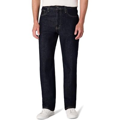 Amazon Essentials herr styv lös passform jeans, Skölj, 32W / 28L Amazon Essentials herr styv lös passform jeans, Skölj, 32W / 28L
