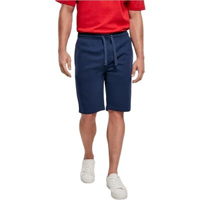Urban Classics Herr basic sweatshorts shorts, Blå (mörkblå), S Urban Classics Herr basic sweatshorts shorts, Blå (mörkblå), S