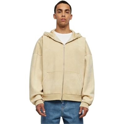 Urban Classics Heavy Stone Washed 90-tals-huvtröja för män, Unionbeige, XL Urban Classics Heavy Stone Washed 90-tals-huvtröja för män, Unionbeige, XL