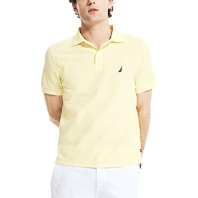 Nautica Klassisk kortärmad enfärgad prestandapikétröja för herr, gUL, 3XL Nautica Klassisk kortärmad enfärgad prestandapikétröja för herr, gUL, 3XL