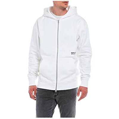Replay herr hoodie, 801 kalk, L Replay herr hoodie, 801 kalk, L