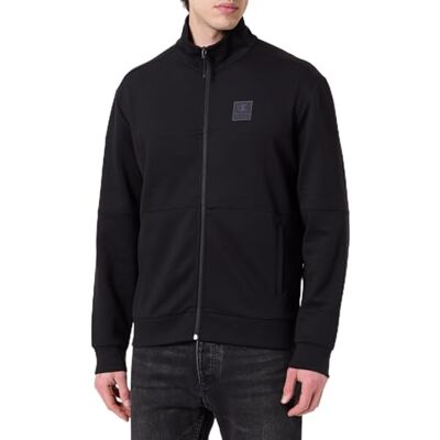 Champion Legacy Athleisure-Stretch Interlock High-Neck Full-Zip Sweatshirt för män, Svart, L Champion Legacy Athleisure-Stretch Interlock High-Neck Full-Zip Sweatshirt för män, Svart, L