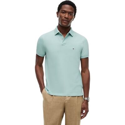 Tommy Hilfiger Herr 1985 Regular Polo MW0MW17770 S/S Polo, Grön, XS Tommy Hilfiger Herr 1985 Regular Polo MW0MW17770 S/S Polo, Grön, XS