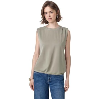 Street One Studio Silk-look skjorta, Pale Mud Green, 40 Street One Studio Silk-look skjorta, Pale Mud Green, 40