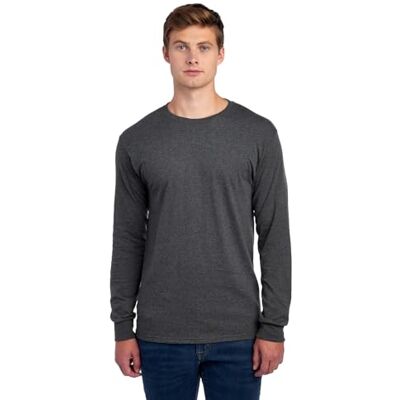 Jerzees Dri-Power Långärmade T-shirts i bomullsblandning för män, fuktavvisande, lukt skydd, UPF 30+, storlekar S-3x, M Jerzees Dri-Power Långärmade T-shirts i bomullsblandning för män, fuktavvisande, lukt skydd, UPF 30+, storlekar S-3x, M
