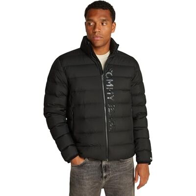 Tommy Jeans herr TJM LT Down-tryckt jacka DM0DM21175 pufferjacka, svart (svart), XS, svart (svart), XS Tommy Jeans herr TJM LT Down-tryckt jacka DM0DM21175 pufferjacka, svart (svart), XS, svart (svart), XS