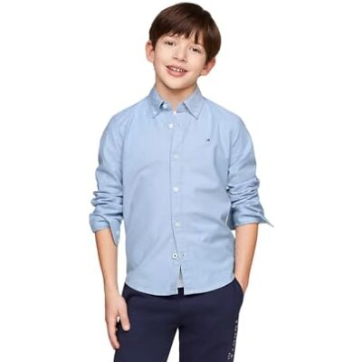 Tommy Hilfiger pojkar Solid Stretch Poplin Shirt L/S Kb0kb06965 Fritidsskjorta Tommy Hilfiger pojkar Solid Stretch Poplin Shirt L/S Kb0kb06965 Fritidsskjorta