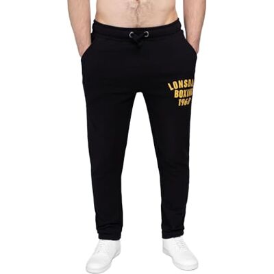 Lonsdale Methilhill Dress Pants för män, svart/gul, L Lonsdale Methilhill Dress Pants för män, svart/gul, L