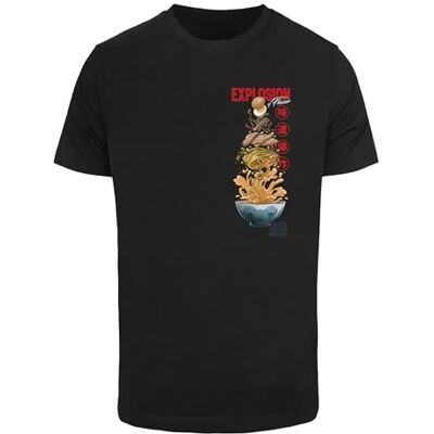 Tee herr-t-shirt, flavour explosion, t-shirt med tryck framtill för män, grafisk t-shirt, streetwear, svart, XL Tee herr-t-shirt, flavour explosion, t-shirt med tryck framtill för män, grafisk t-shirt, streetwear, svart, XL