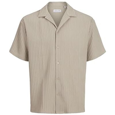 JACK & JONES skjorta för män, avslappnad passform, skjorta, Oxford brun, XXL JACK & JONES skjorta för män, avslappnad passform, skjorta, Oxford brun, XXL