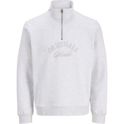 JACK & JONES Jorbleecker varumärke sweat high neck Bf, Ljus vit, L JACK & JONES Jorbleecker varumärke sweat high neck Bf, Ljus vit, L