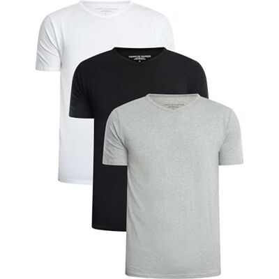 Tommy Hilfiger herr stretch VN TEE SS 3PACK S/S t-shirt, svart/vit/grå ljung, S, Svart/vit/grå ljung, S Tommy Hilfiger herr stretch VN TEE SS 3PACK S/S t-shirt, svart/vit/grå ljung, S, Svart/vit/grå ljung, S