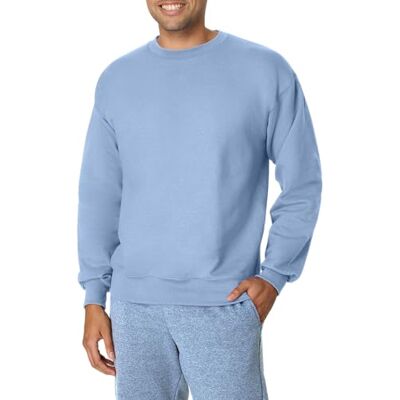 Hanes Sweatshirt för män, Ljusblått, S Hanes Sweatshirt för män, Ljusblått, S