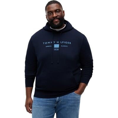 Tommy Hilfiger Herr Bt-Brand L0Ve Tr Mono Stck Hdy-B MW0MW44052 Hoodie med dragkedja, BLUE, 5XL Tommy Hilfiger Herr Bt-Brand L0Ve Tr Mono Stck Hdy-B MW0MW44052 Hoodie med dragkedja, BLUE, 5XL