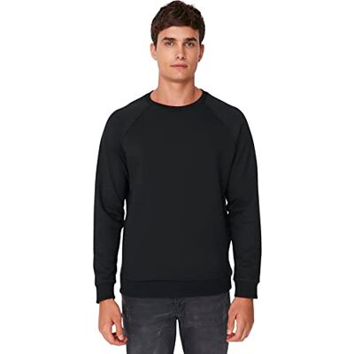 Trendyol Rak långa ärmar reguljär sweatshirt, svart, XS Trendyol Rak långa ärmar reguljär sweatshirt, svart, XS