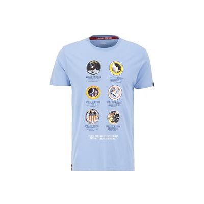 Alpha Industries Apollo Mission T-shirt för män T-shirt Light Blue Alpha Industries Apollo Mission T-shirt för män T-shirt Light Blue