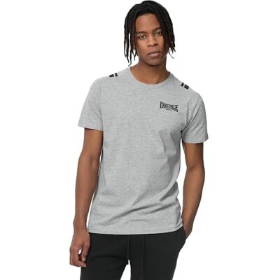 Lonsdale T-shirt för män normal passform CULRAIN, Marl grå/svart, XL, 117364 Lonsdale T-shirt för män normal passform CULRAIN, Marl grå/svart, XL, 117364